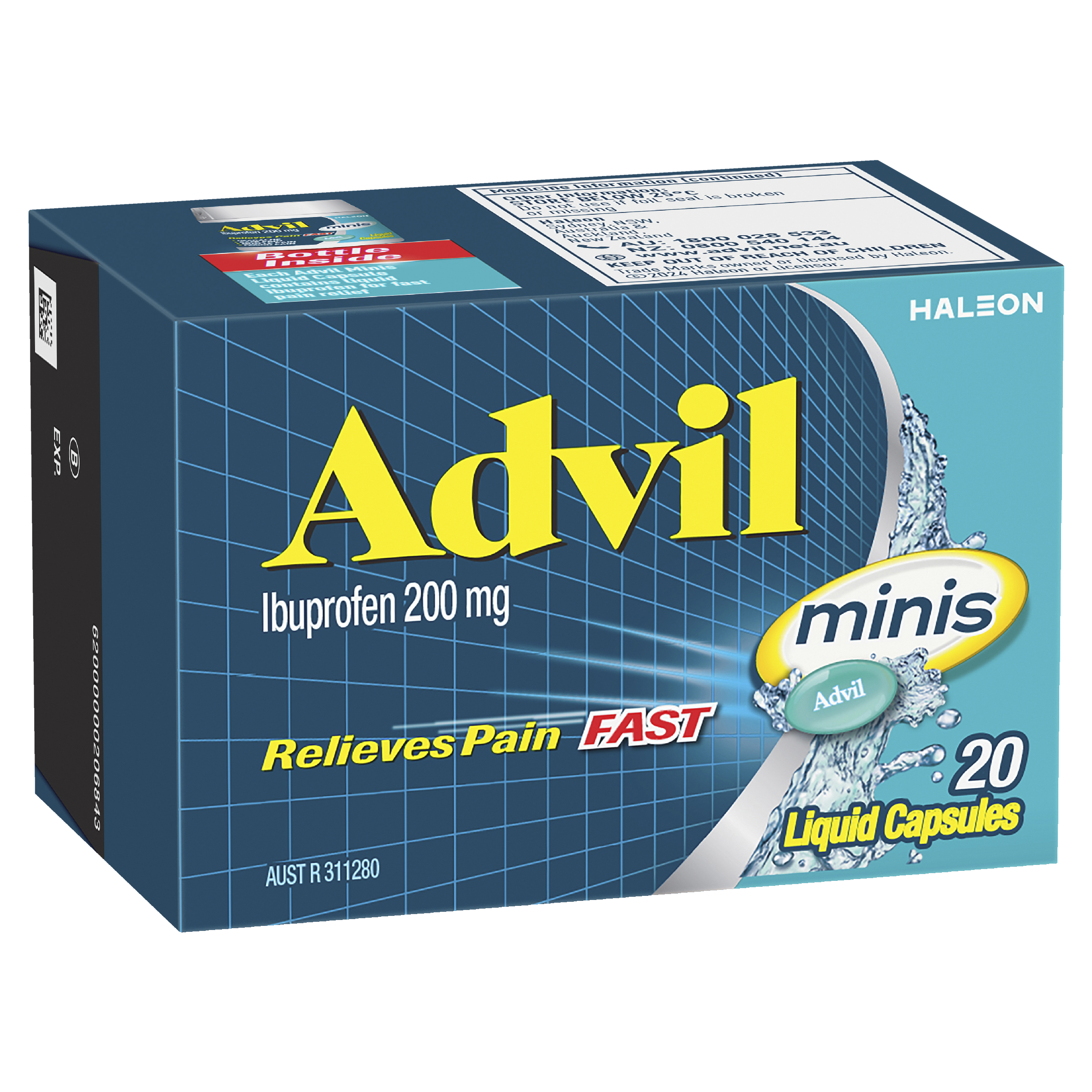 Advil Minis Liquid Capsules for Pain Relief