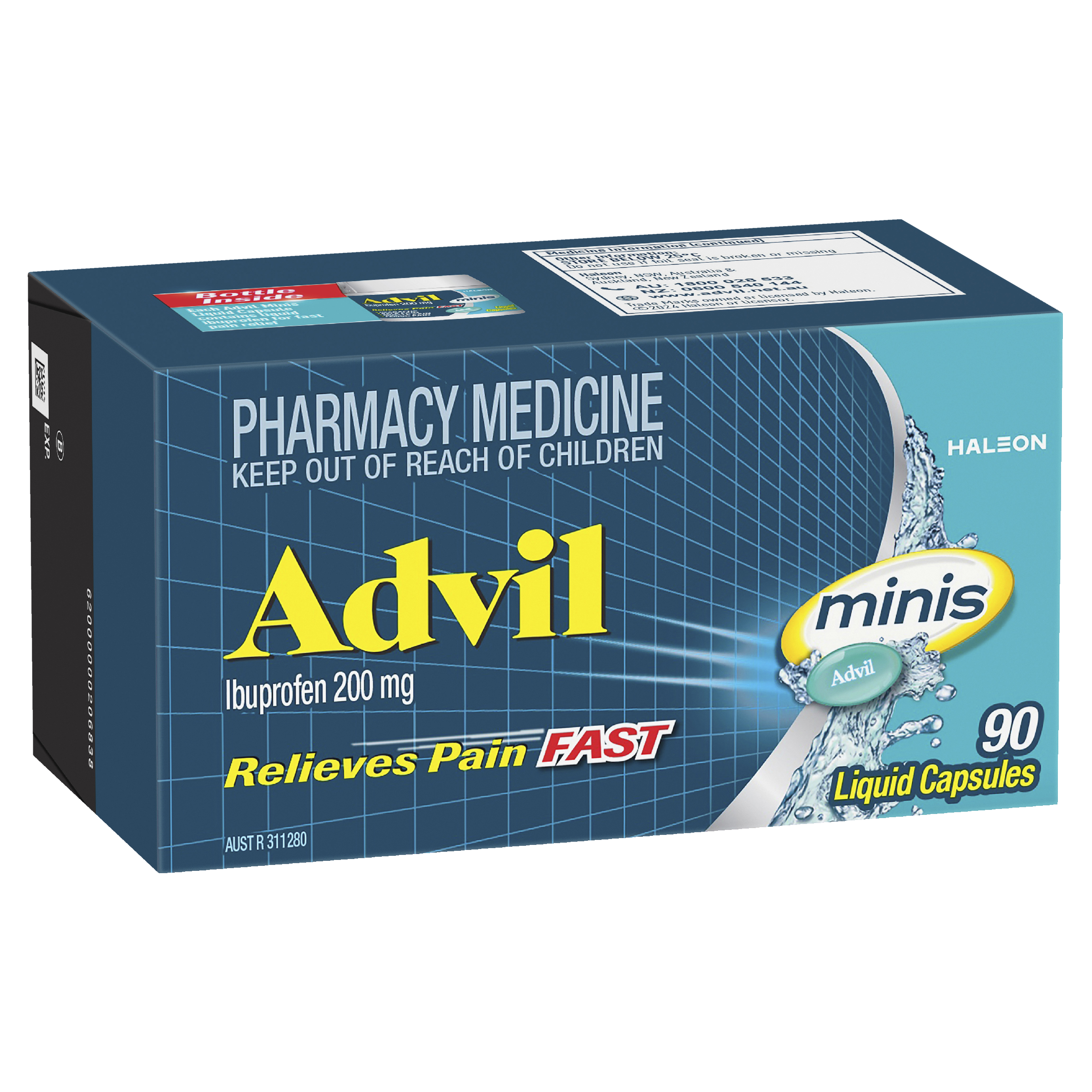 Advil Minis Liquid Capsules for Pain Relief