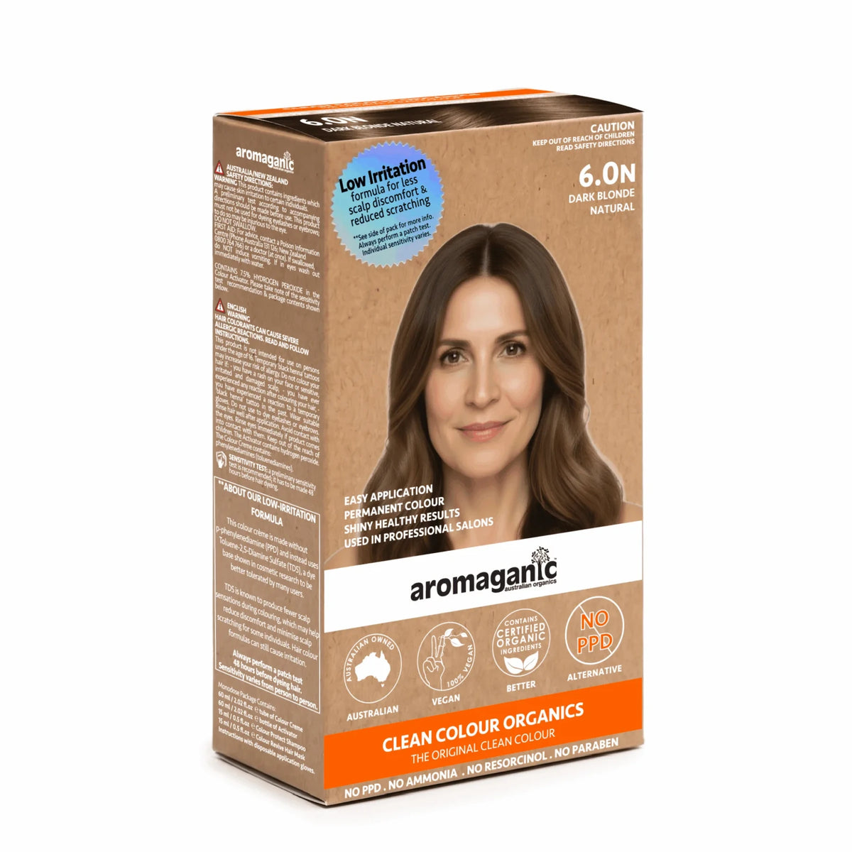 Aromaganic Permanent Hair Colour Style - 6.0N Dark Blonde (Natural)