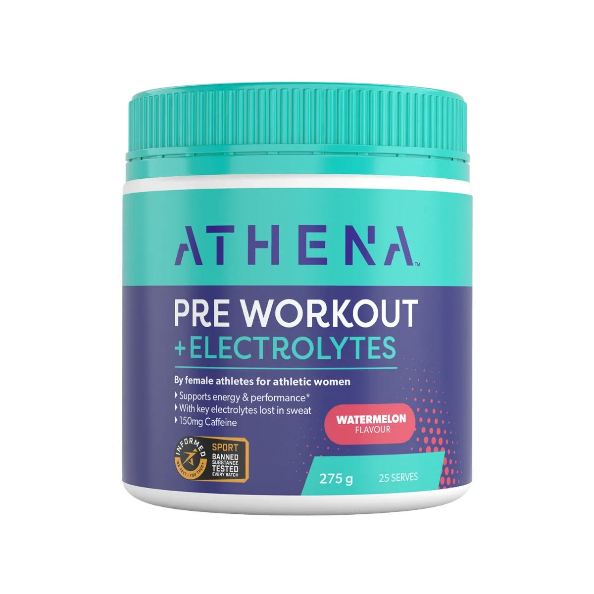 Athena Pre workout + Electrolytes - Watermelon Flavour