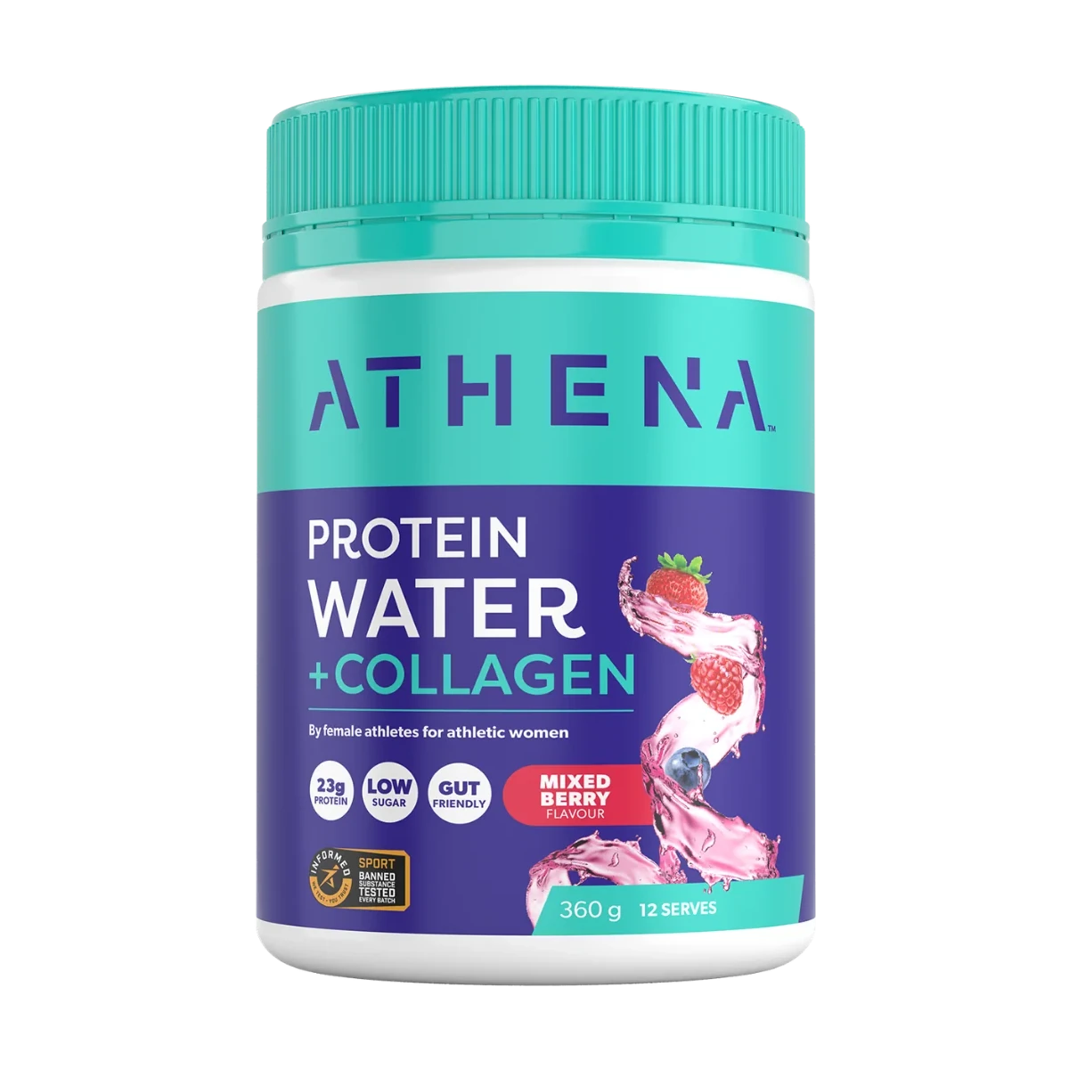 Athena Protein Water + Collagen - Mixed Berry Flavour