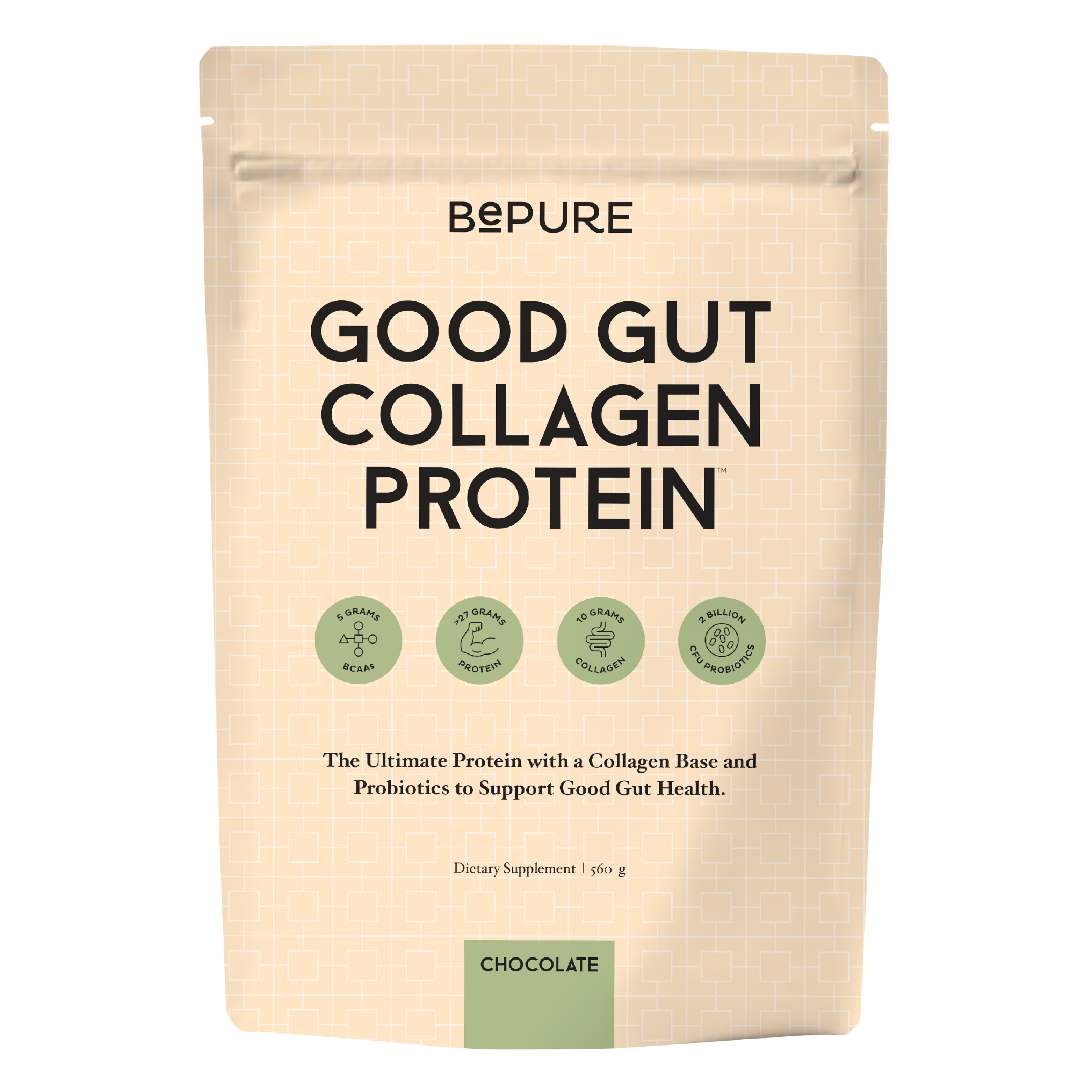 BePure Good Gut Collagen Protein - Chocolate Flavour