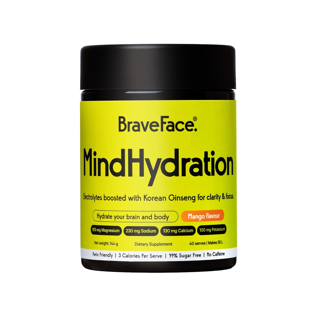 BraveFace MindHydration Electrolytes - Mango Flavour