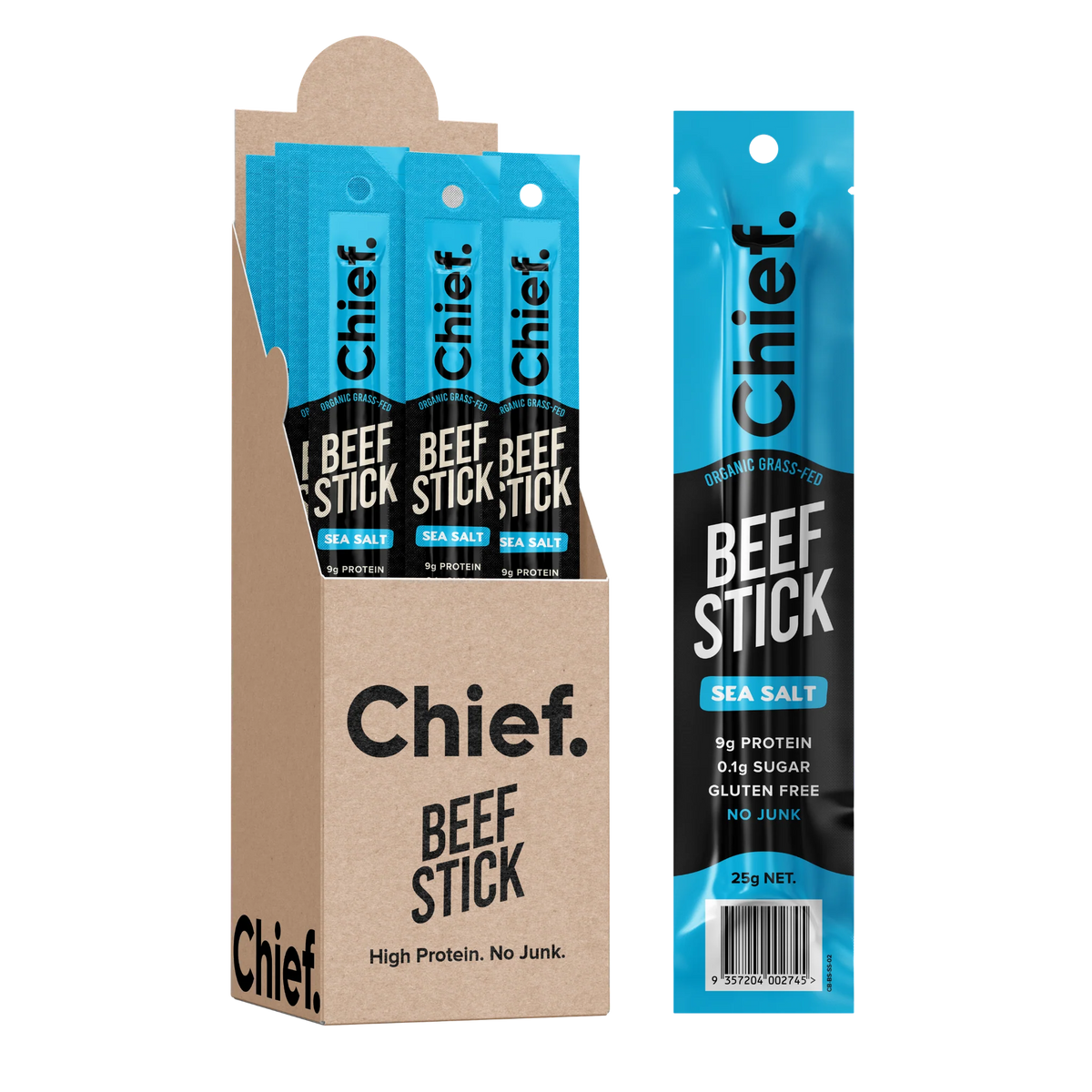 Chief Organic Beef Stick - Sea Salt