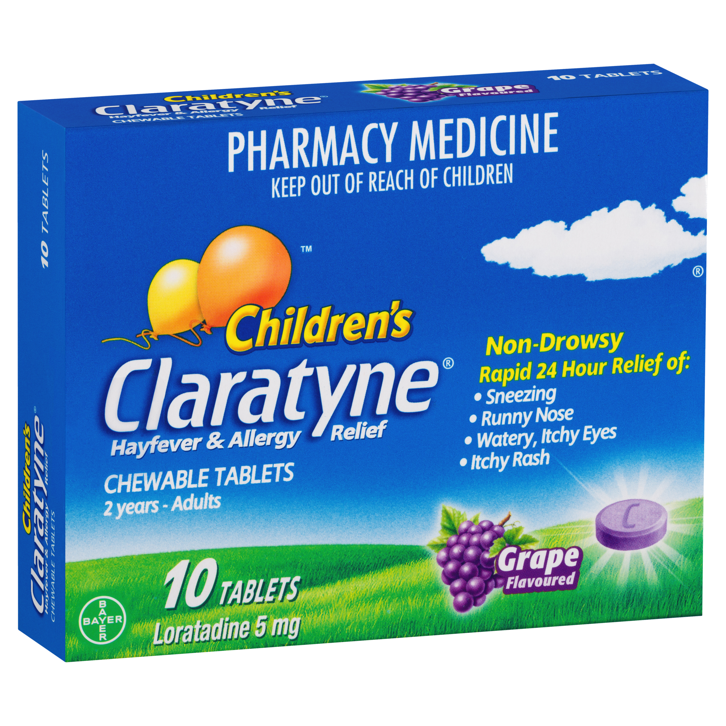 Claratyne Children's Hayfever & Allergy Relief Antihistamine Grape Flavoured
