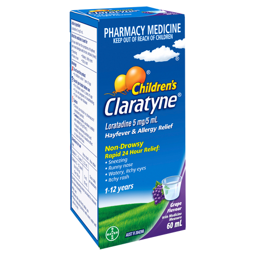 Claratyne Children's Hayfever & Allergy Relief Antihistamine Grape Flavoured Syrup