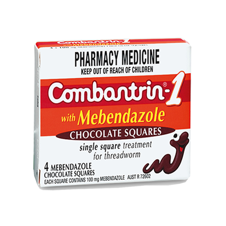 Combantrin-1 Chocolate Squares with Mebendazole