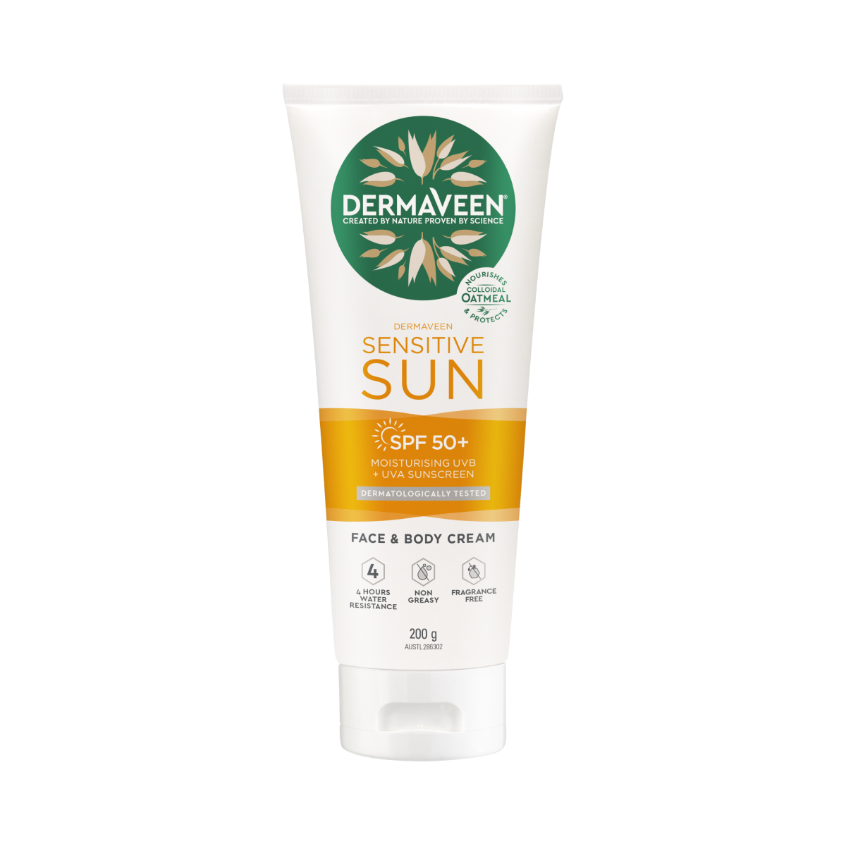 DermaVeen Sensitive Sun Face & Body Cream SPF 50+