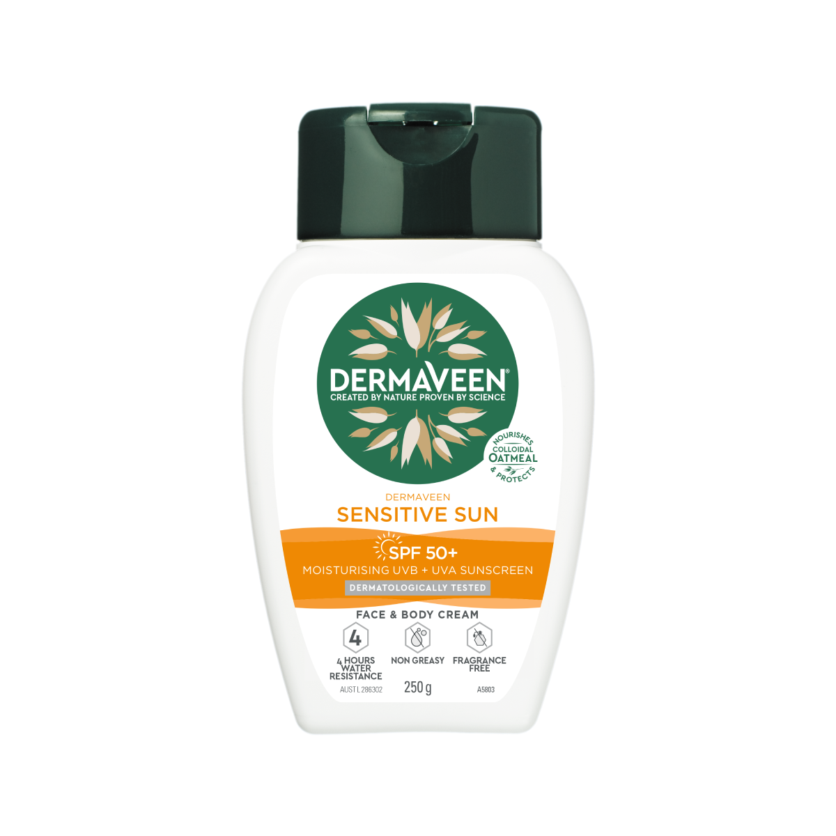 DermaVeen Sensitive Sun Face & Body Cream SPF 50+