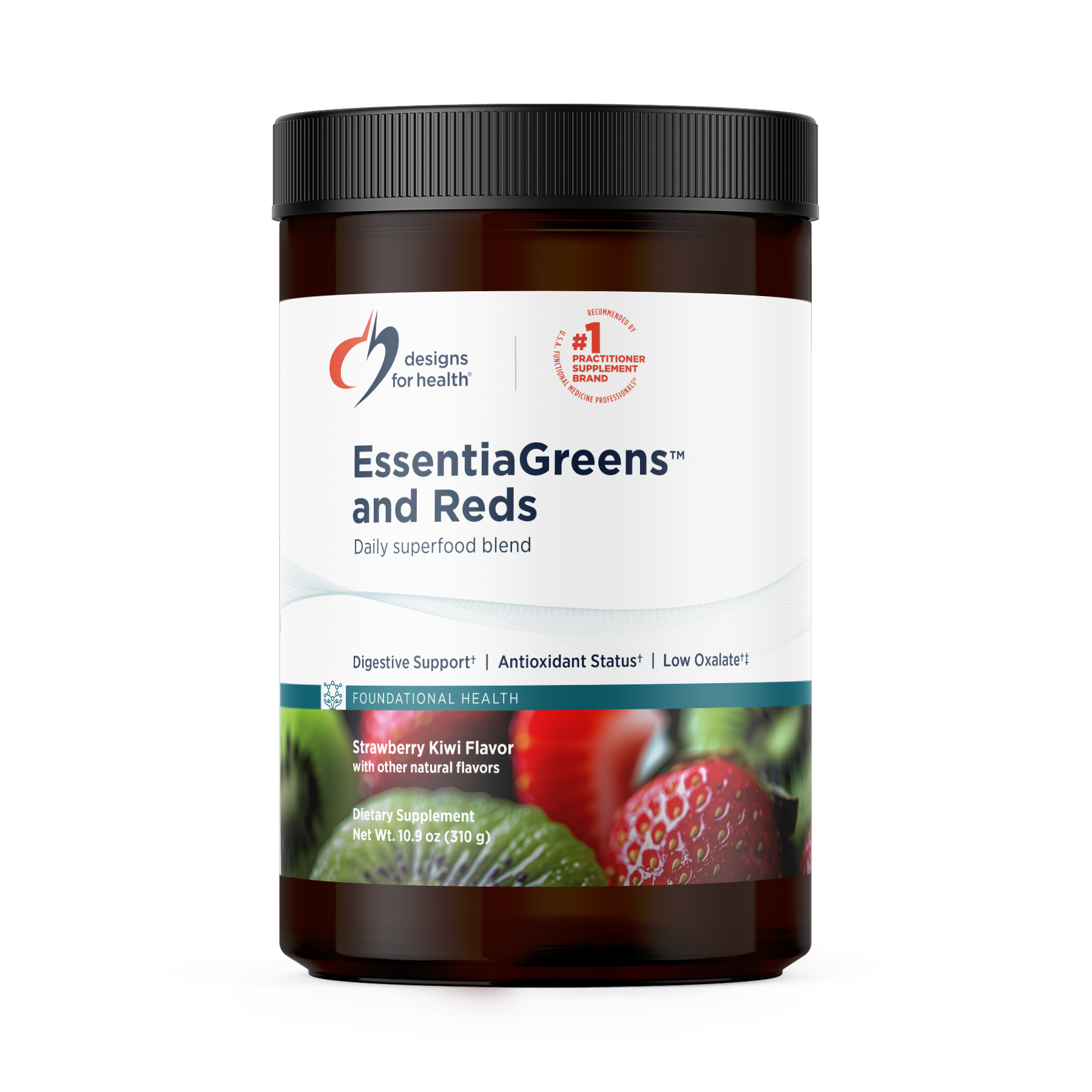 Designs for Health EssentiaGreens and Reds - Strawberry Kiwi Flavor