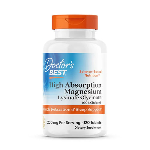 Doctor's Best High Absorption Magnesium - Lysinate Glycinate 100% Chelated