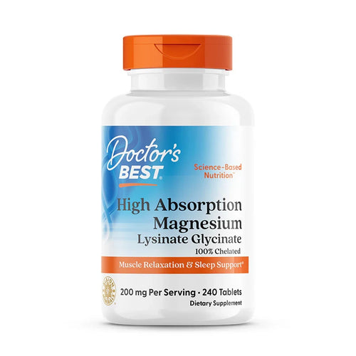 Doctor's Best High Absorption Magnesium - Lysinate Glycinate 100% Chelated