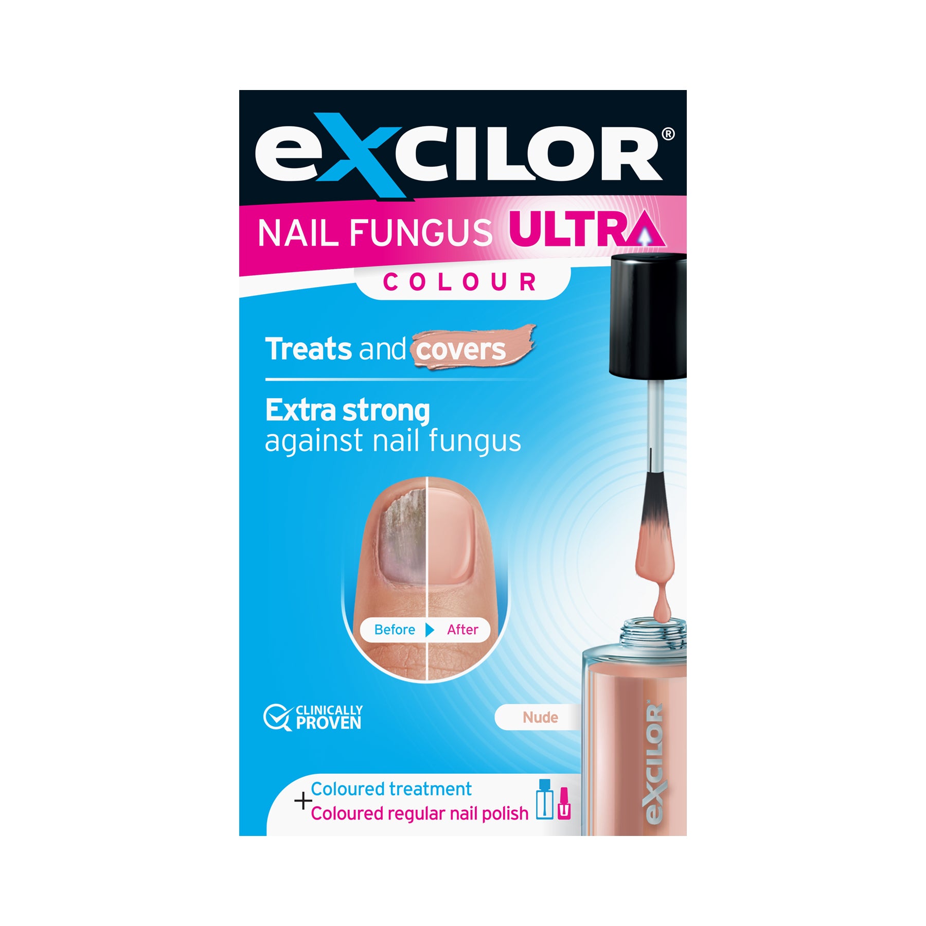 Excilor Ultra Nail Fungus Treatment with Colour - Nude