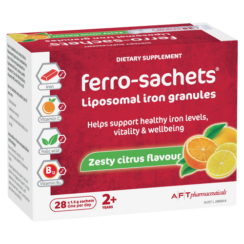 Ferro-Sachets Liposomal Iron Granules - Zesty Citrus Flavour