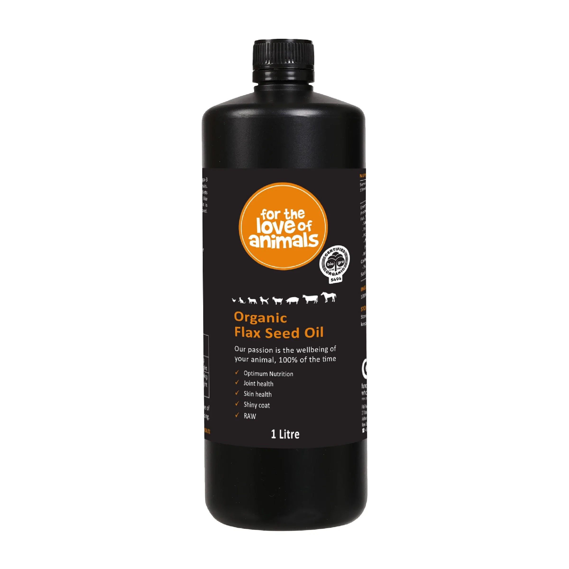 For the Love of Animals Organic Flax Seed Oil