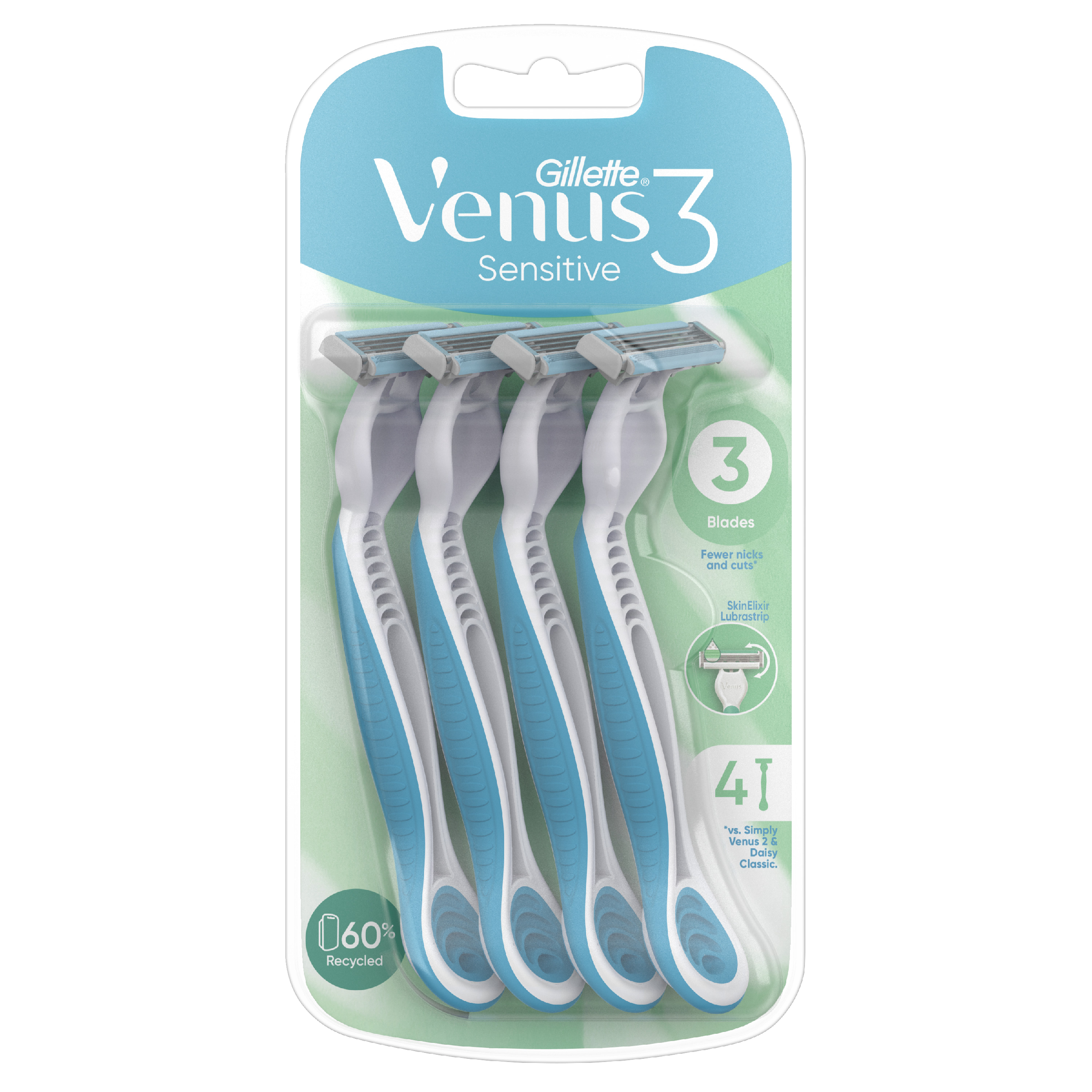 Gillette Venus Simply 3 Sensitive Women's Disposable Razors