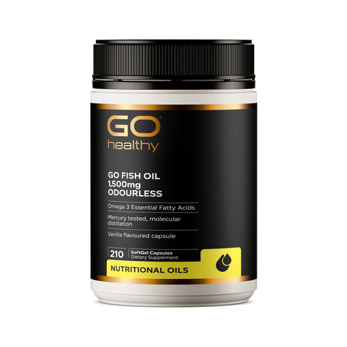 GO Healthy Go Fish Oil 1,500mg Odourless