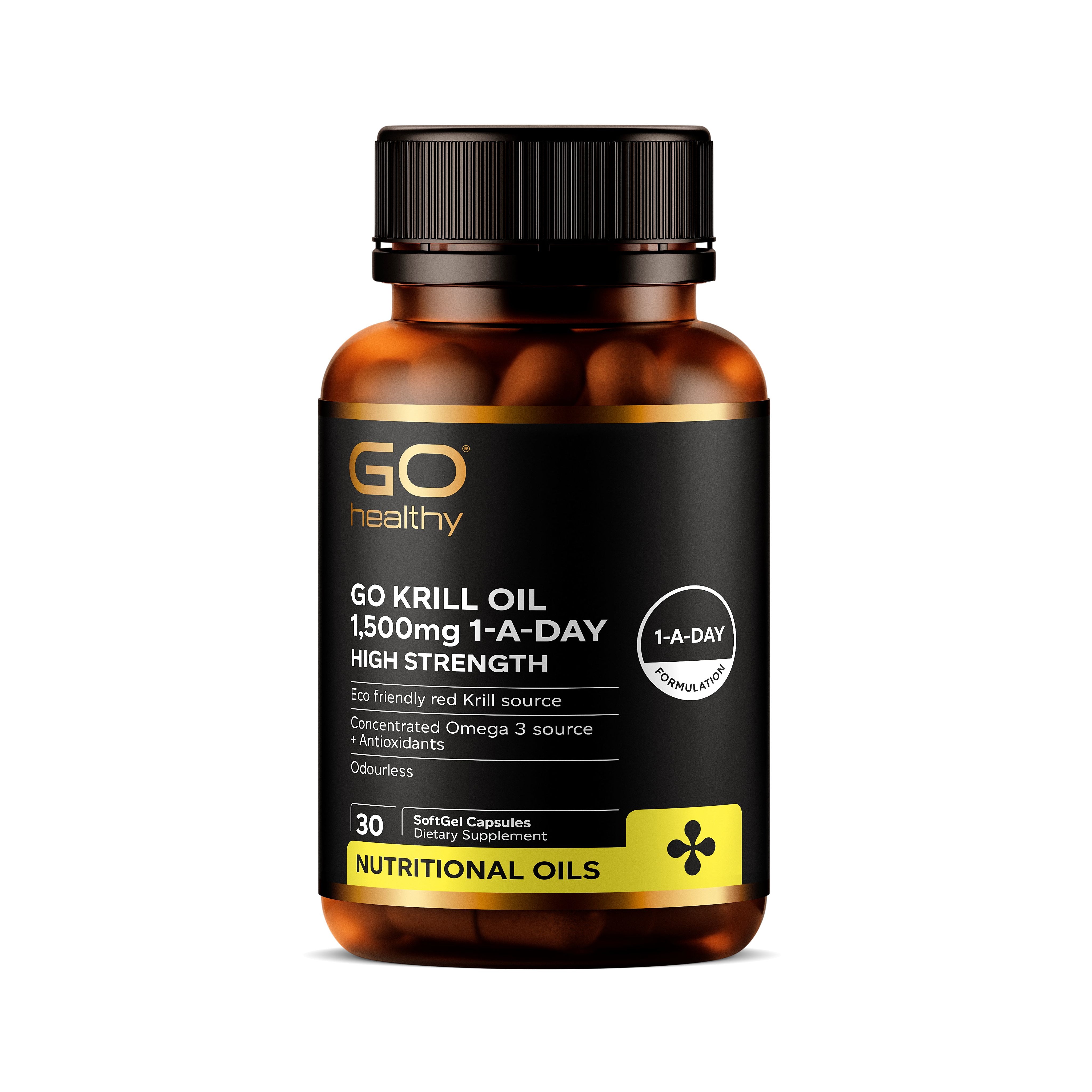 GO Healthy Go Krill Oil 1,500mg 1-A-Day High Strength
