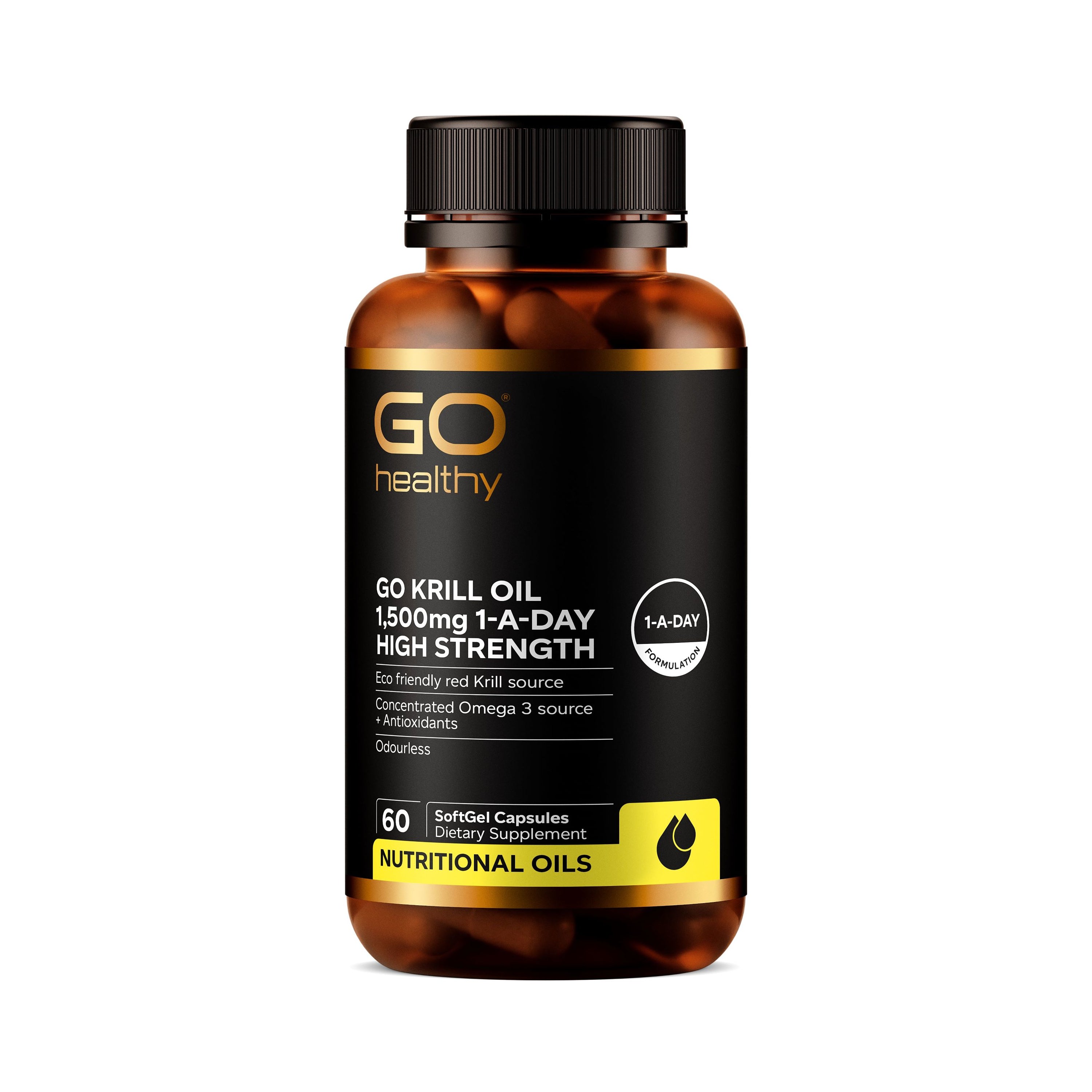 GO Healthy Go Krill Oil 1,500mg 1-A-Day High Strength