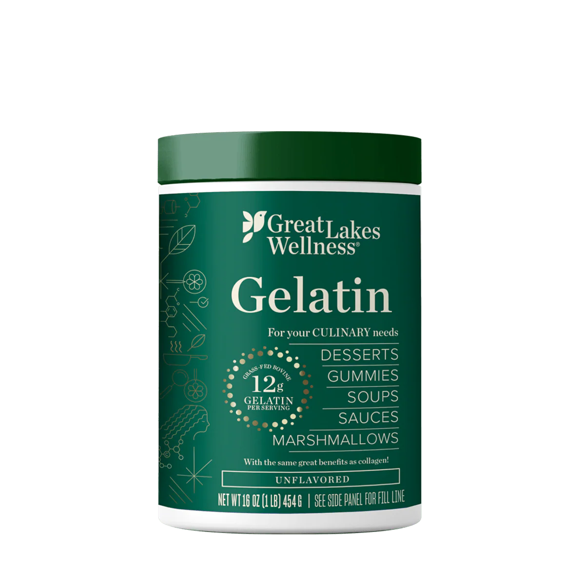 Great Lakes Wellness Beef Gelatin - Unflavoured