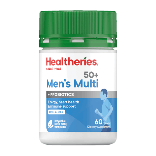Healtheries 50+ Men's Multi with Probiotics One-A-Day
