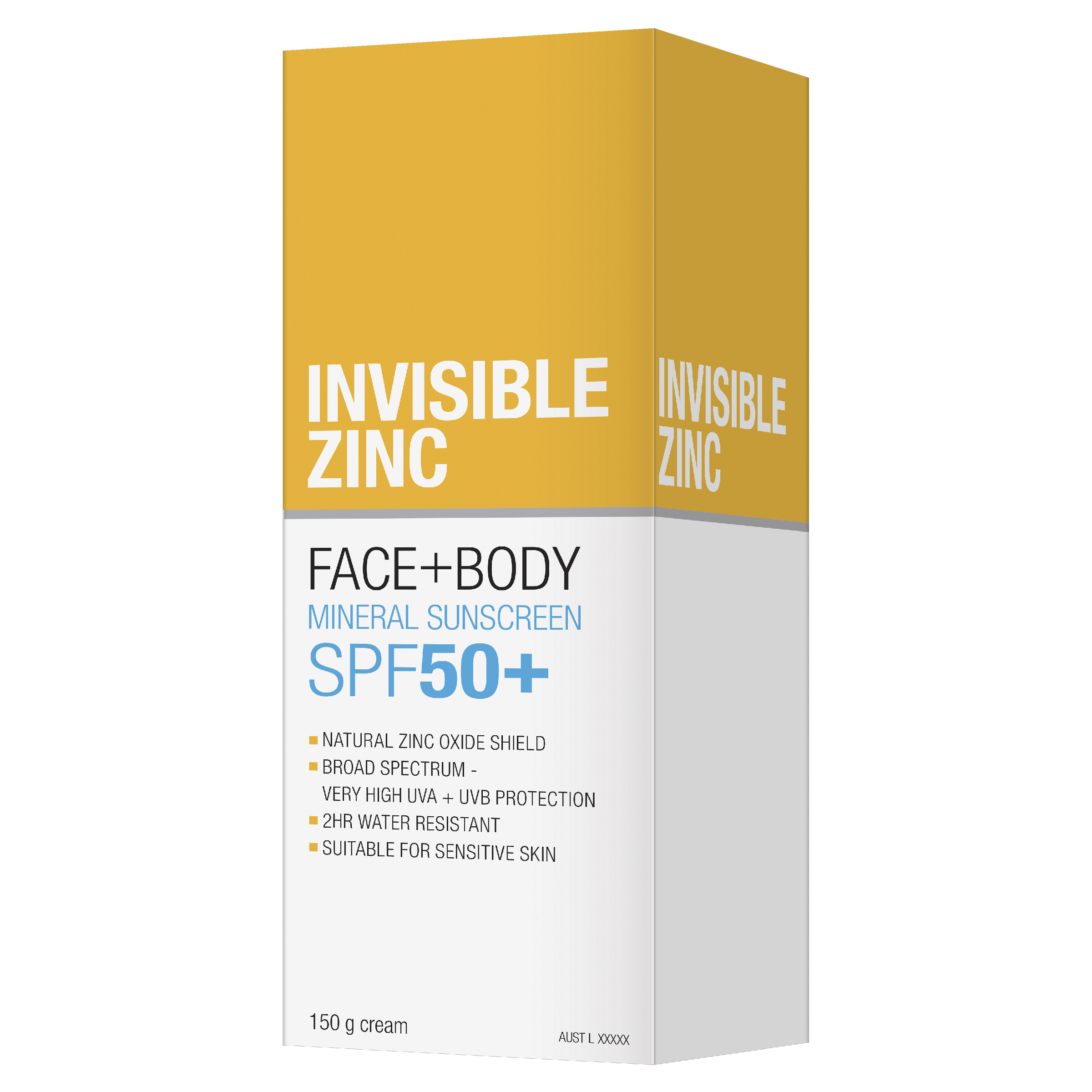 Invisible Zinc Face + Body Mineral Sunscreen SPF 50
