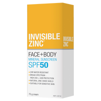 Invisible Zinc Face + Body Mineral Sunscreen SPF 50