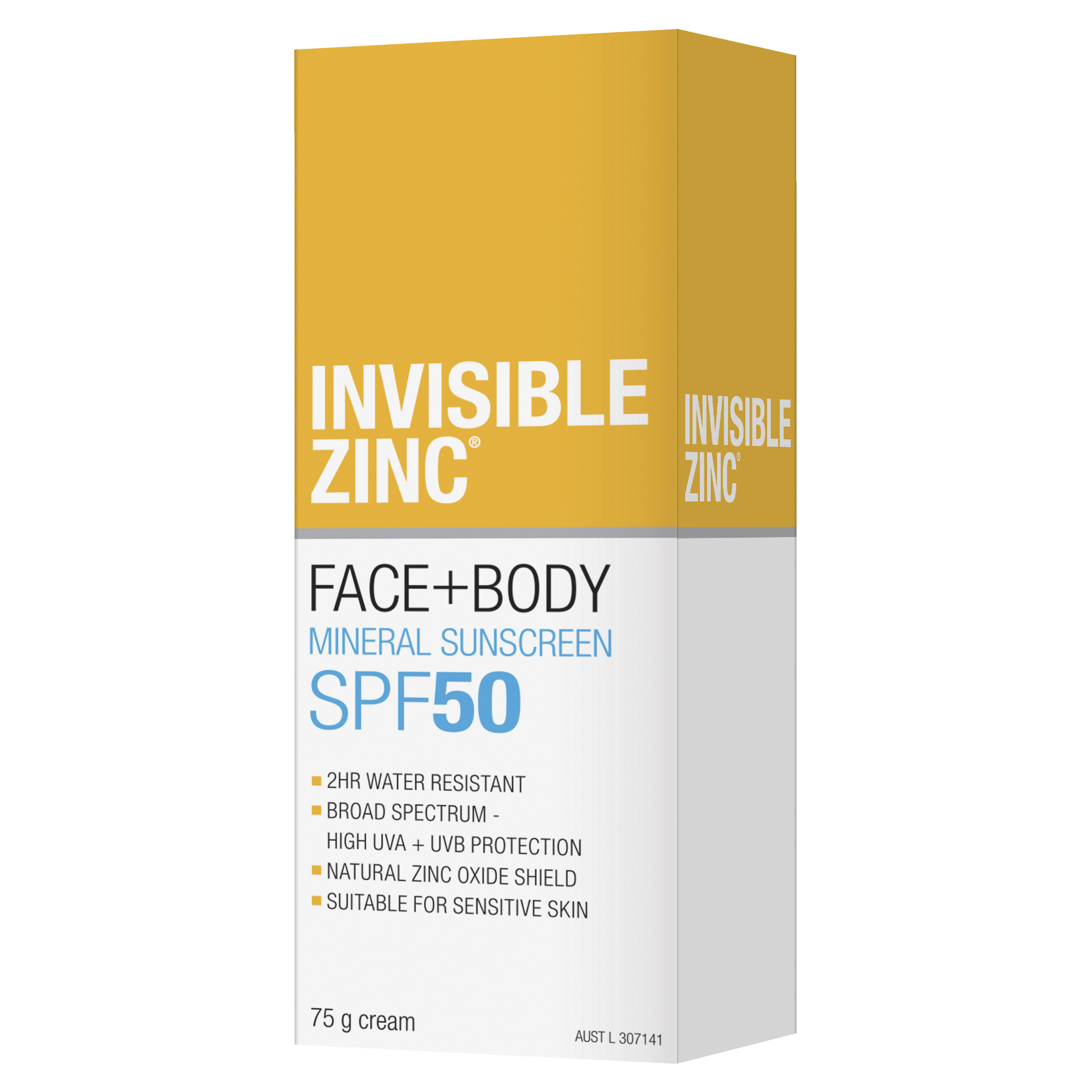 Invisible Zinc Face + Body Mineral Sunscreen SPF 50