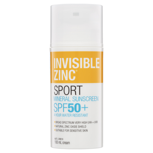 Invisible Zinc Sport Mineral Sunscreen SPF 50+