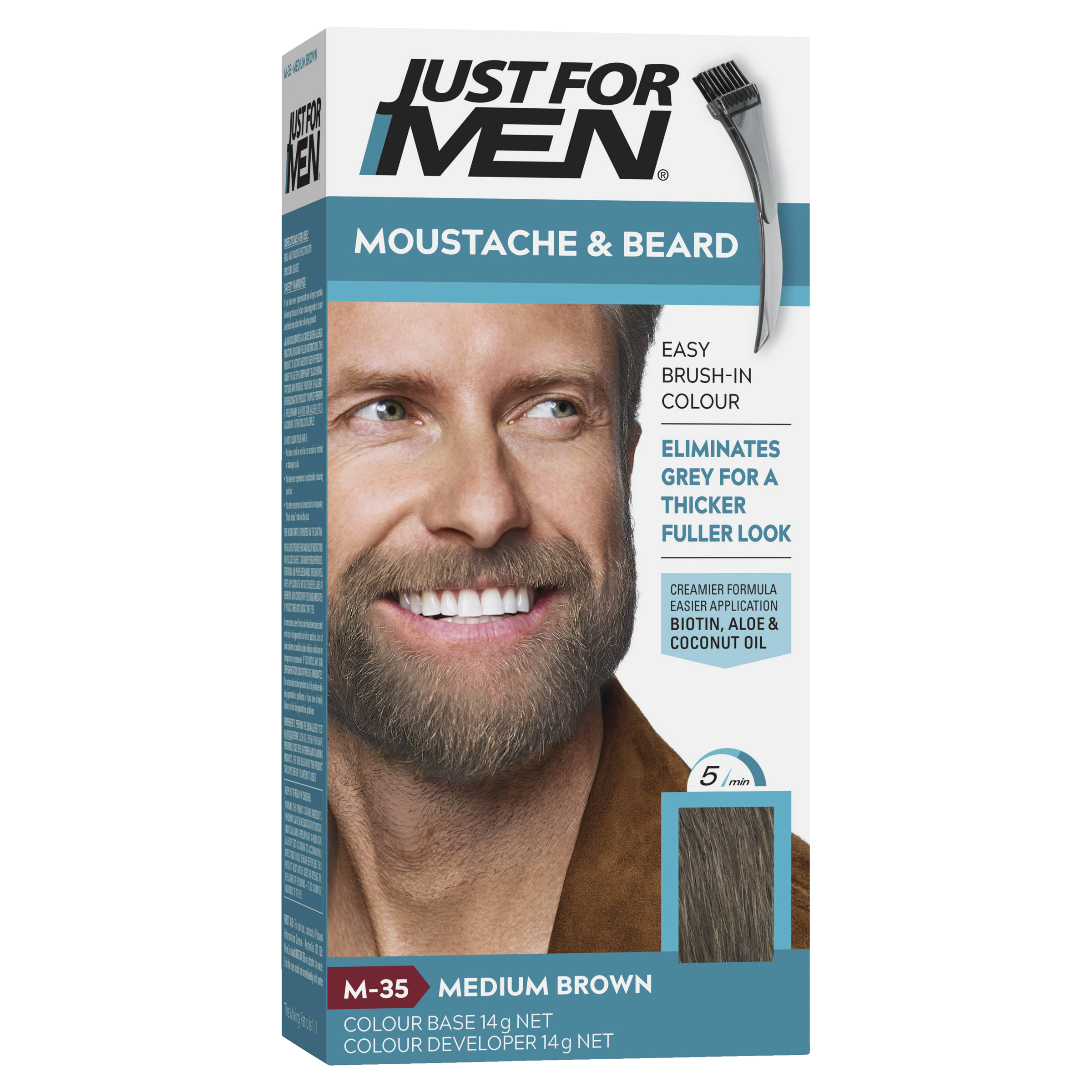 Just For Men Moustache & Beard Brush-In Colour