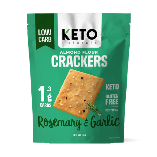 Keto Naturals Almond Flour Crackers - Rosemary & Garlic
