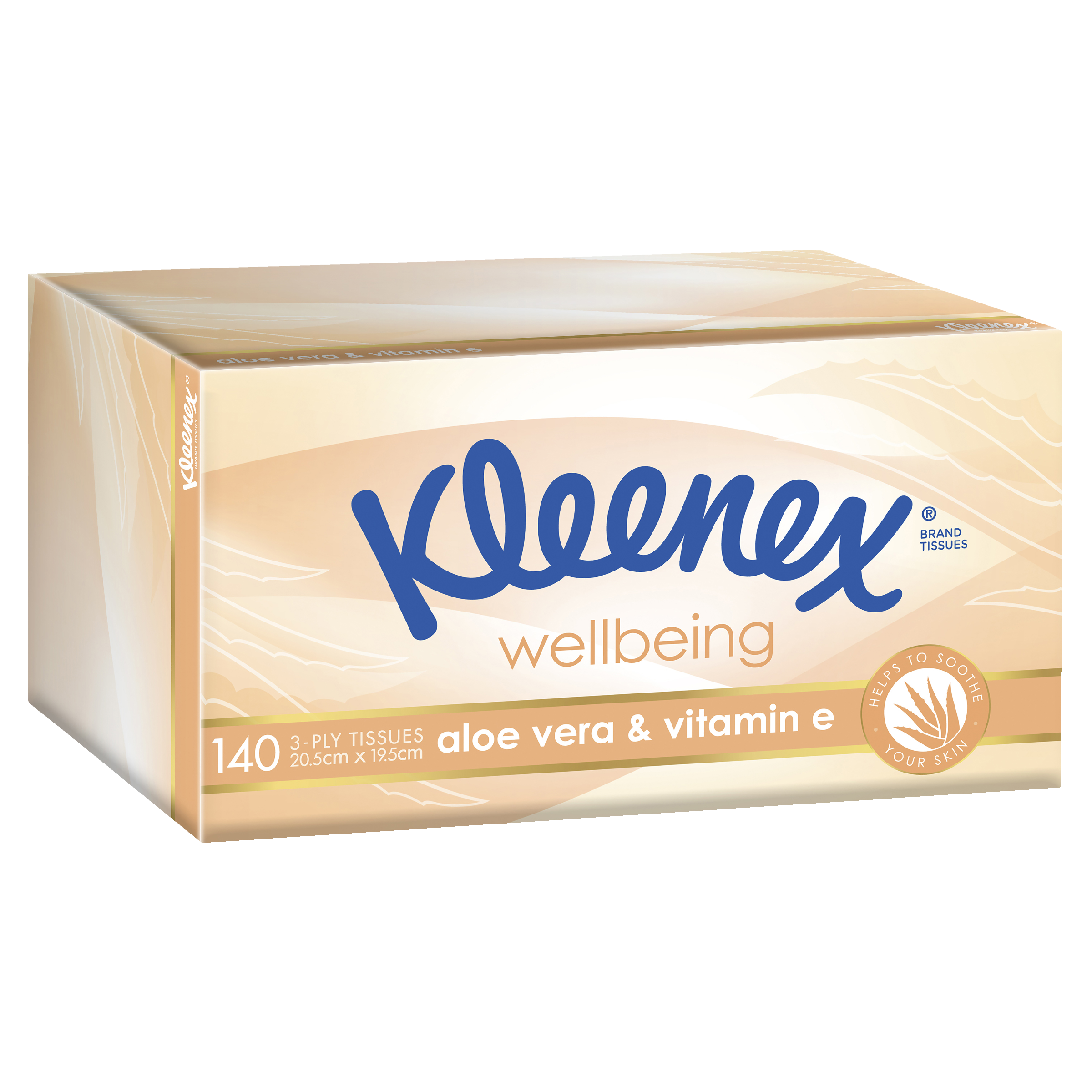 Kleenex Wellbeing Facial Tissues - Aloe Vera & Vitamin E