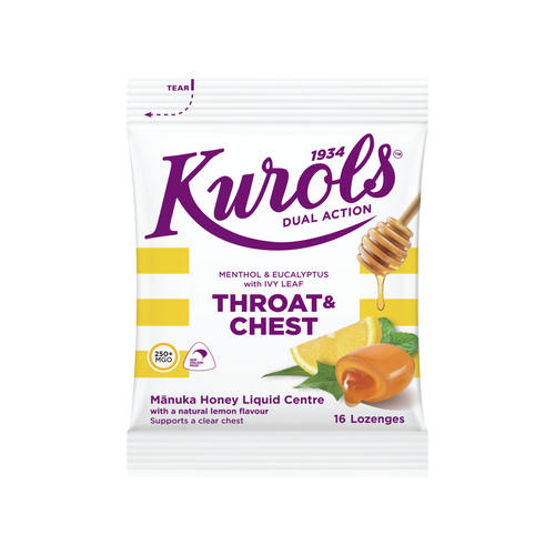 Kurols Dual Action Throat & Chest Lozenges