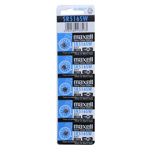 Maxell SR516SW (317) Silver Oxide Battery