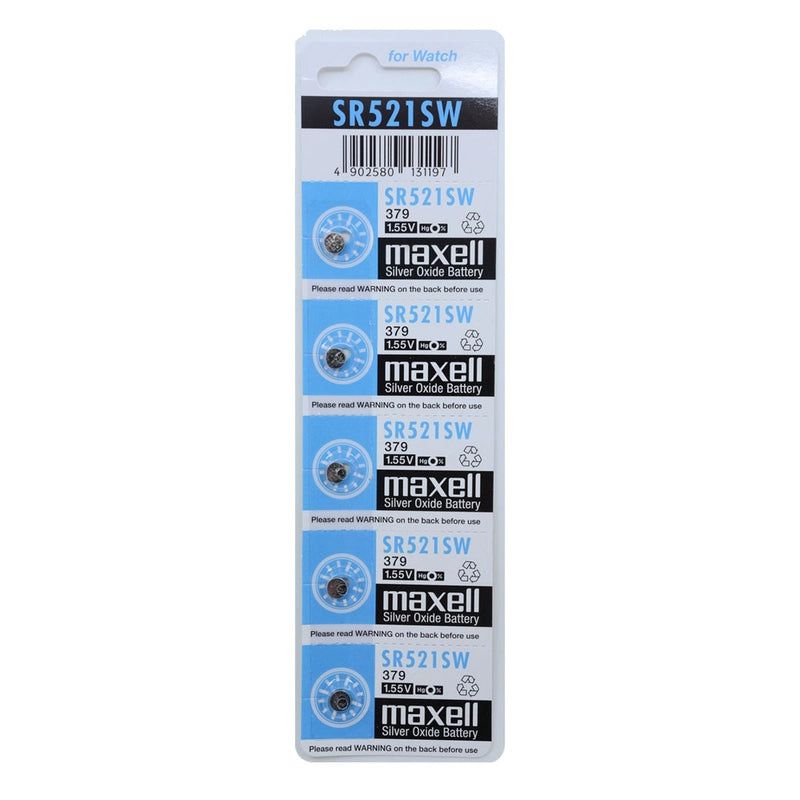 Maxell SR521SW (379) Silver Oxide Battery