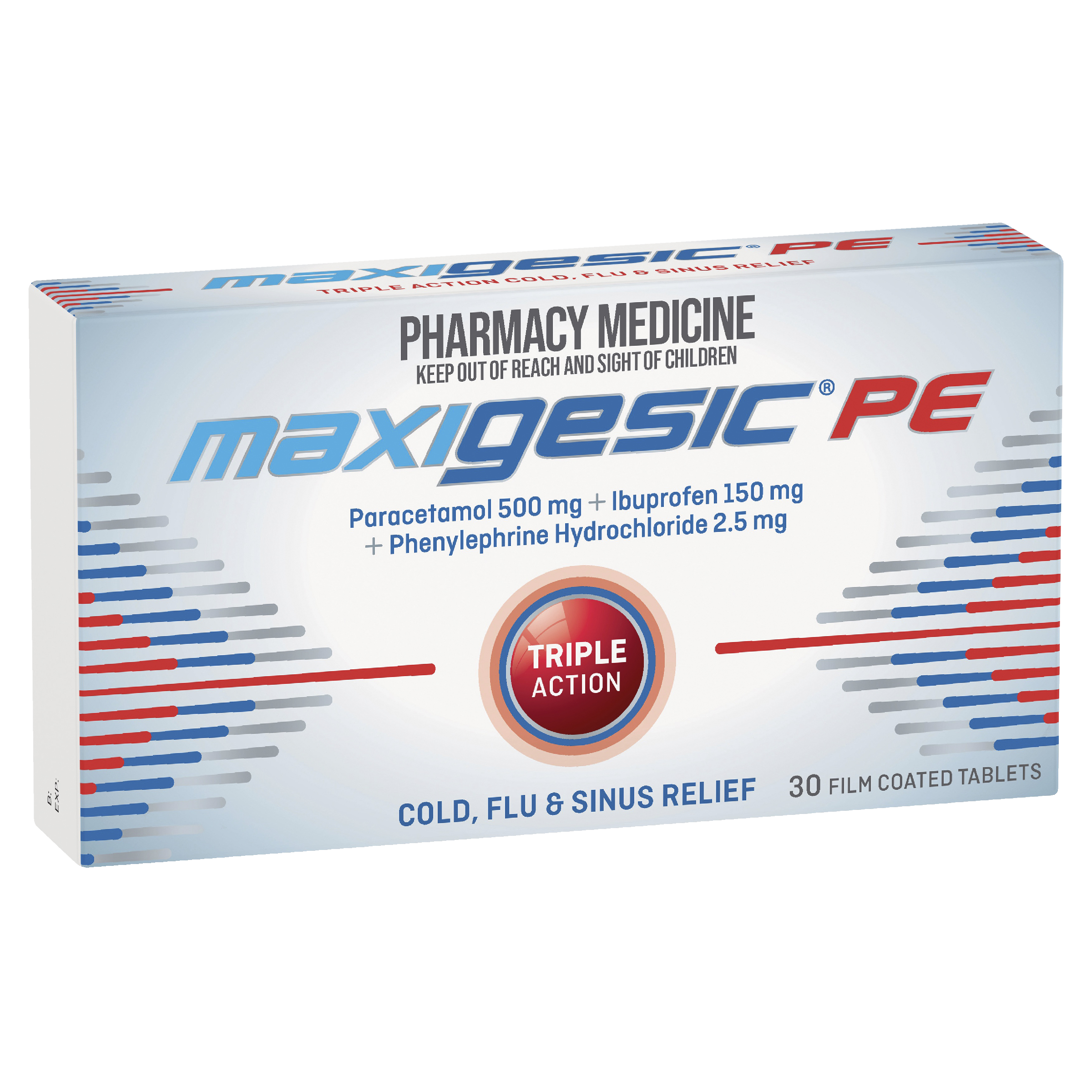 Maxigesic PE Triple Action Cold, Flu & Sinus Relief