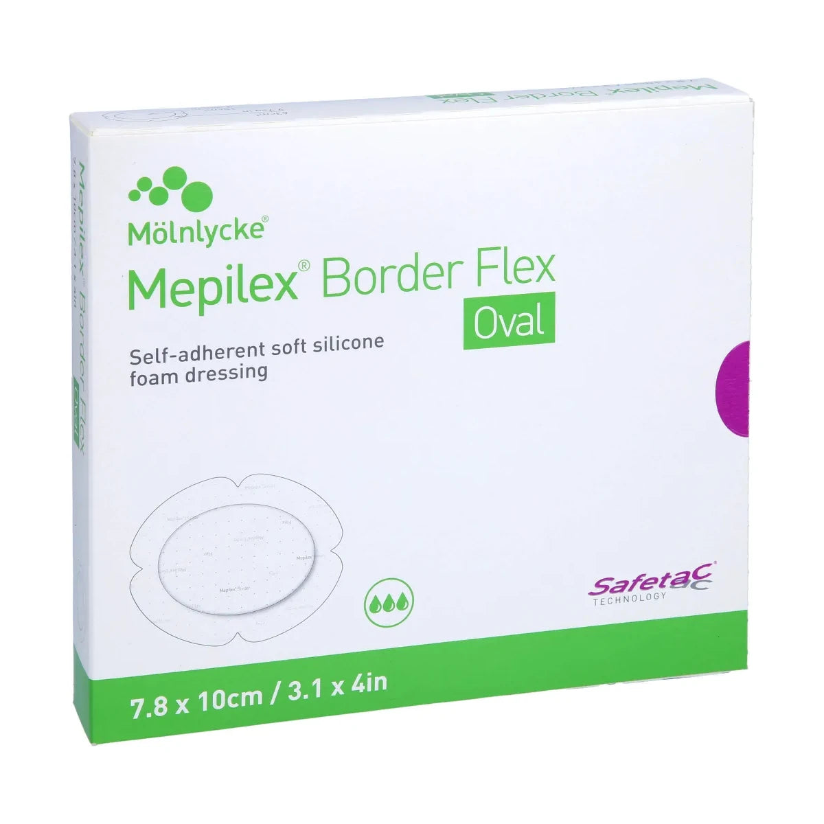 Mepilex Border Flex (Oval) Self-adherent Soft Silicone Foam Dressing