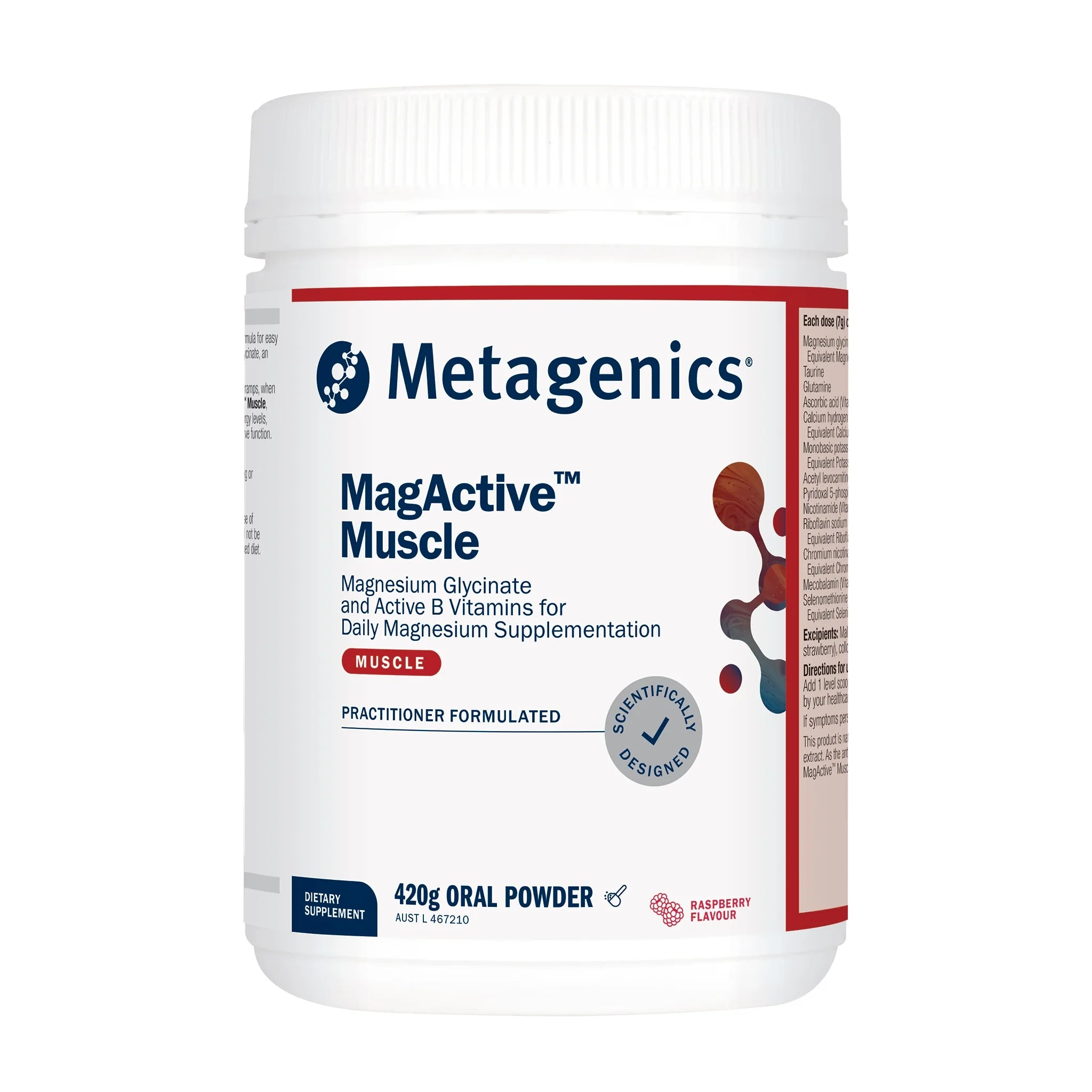 Metagenics MagActive Muscle Powder - Raspberry Flavour