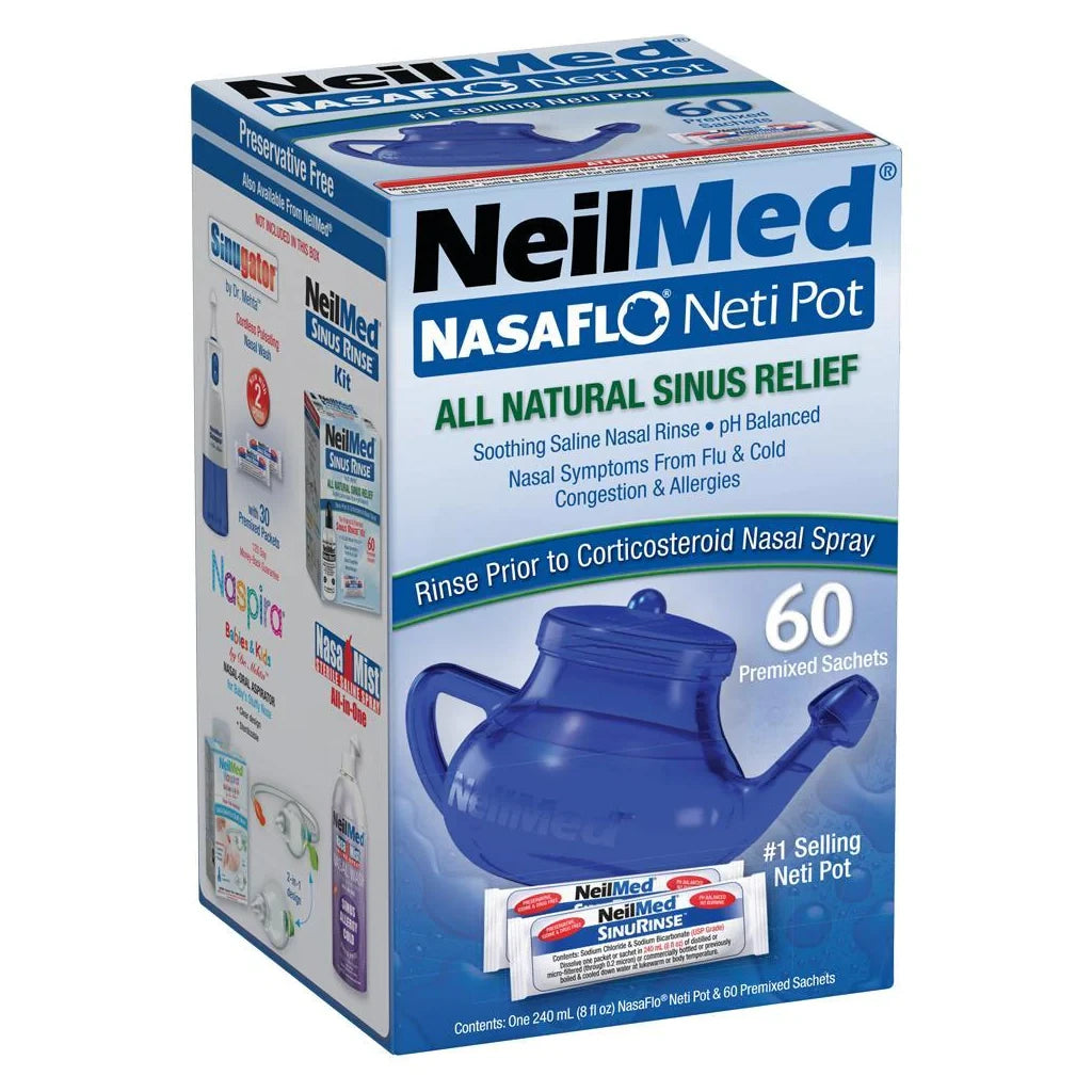 MAOEVER Neti Pot Salt Packets - 100 Individually Wrapped Saline