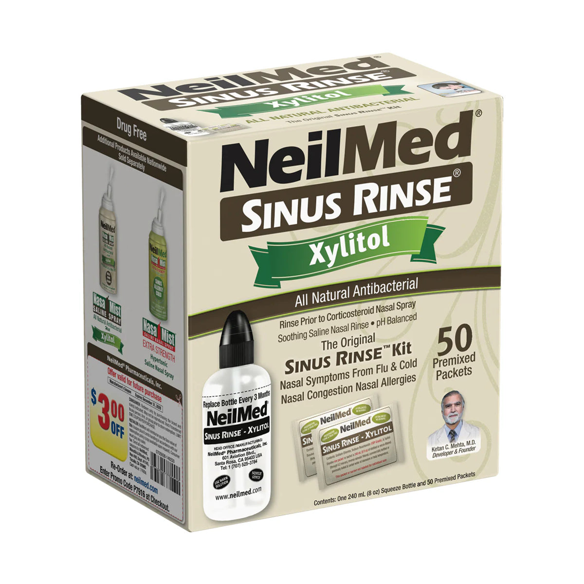 NeilMed Sinus Rinse Kit with Xylitol