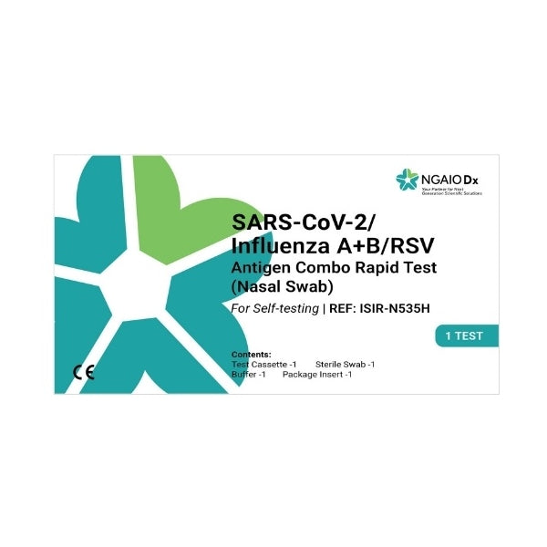 NGAIO Dx COVID-19 / Flu A+B / RSV Antigen Combo Rapid Test