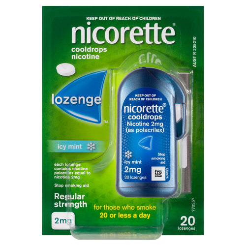 Nicorette CoolDrops Nicotine Lozenge 2mg - Icy Mint