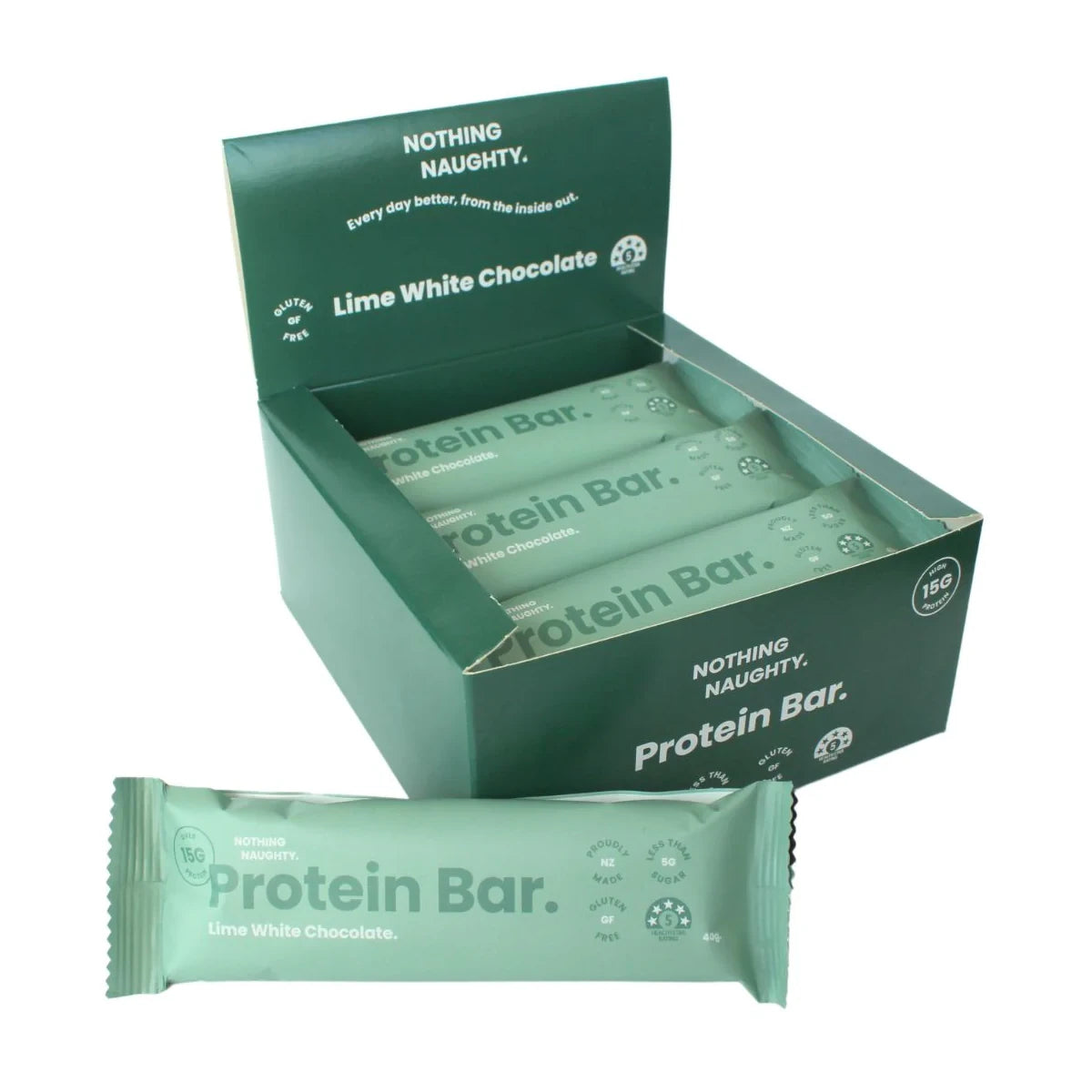 Nothing Naughty Protein Bar - Lime White Chocolate