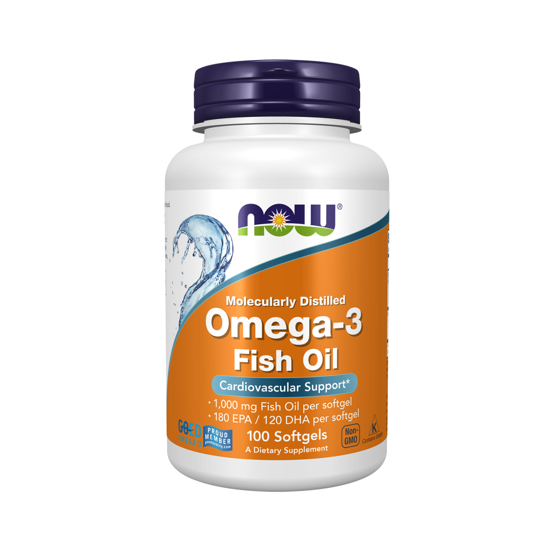 NOW Foods Omega-3 Fish Oil, Molecularly Distilled