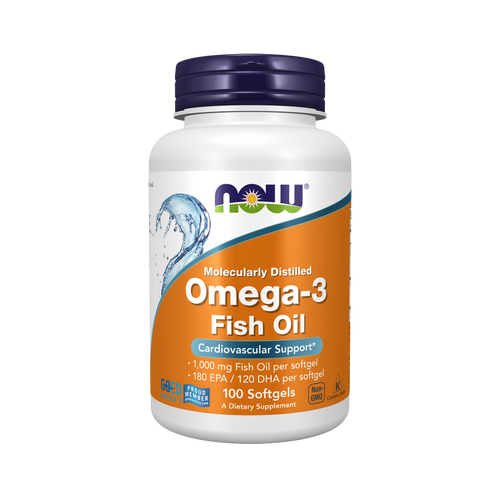 NOW Foods Omega-3 Fish Oil, Molecularly Distilled