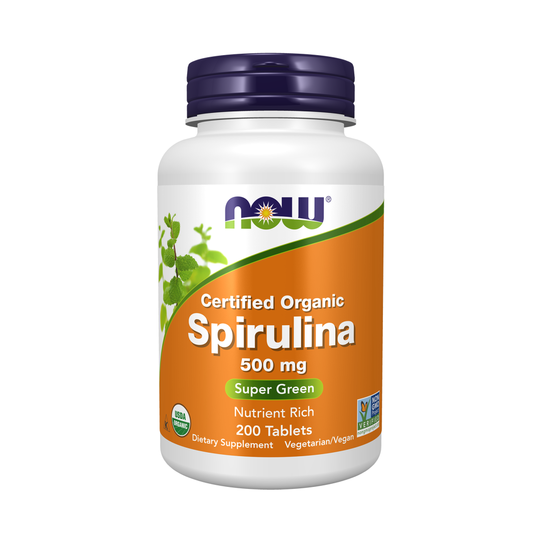 NOW Foods Spirulina 500mg, Certified Organic