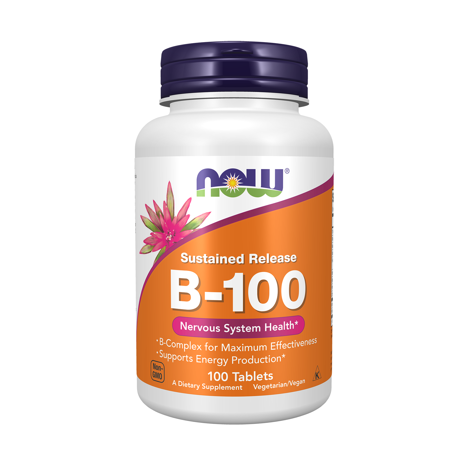 Complément Alimentaire Now Foods Vitamine B-100 à Libération Prolongée - 100 Comprimés