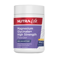 Nutra-Life Magnesium Glycinate + High Strength Powder - Citrus Flavour