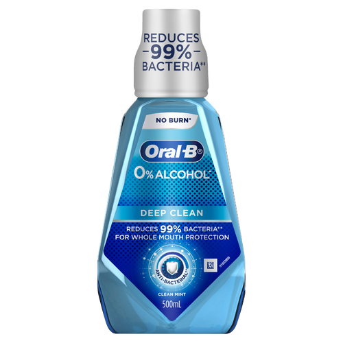 Oral-B Deep Clean Anti-Bacterial Mouthwash - Clean Mint