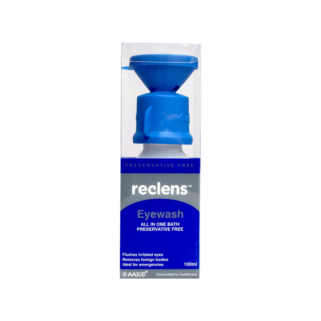 Reclens Eye Wash with Eye Cup - Preservative Free